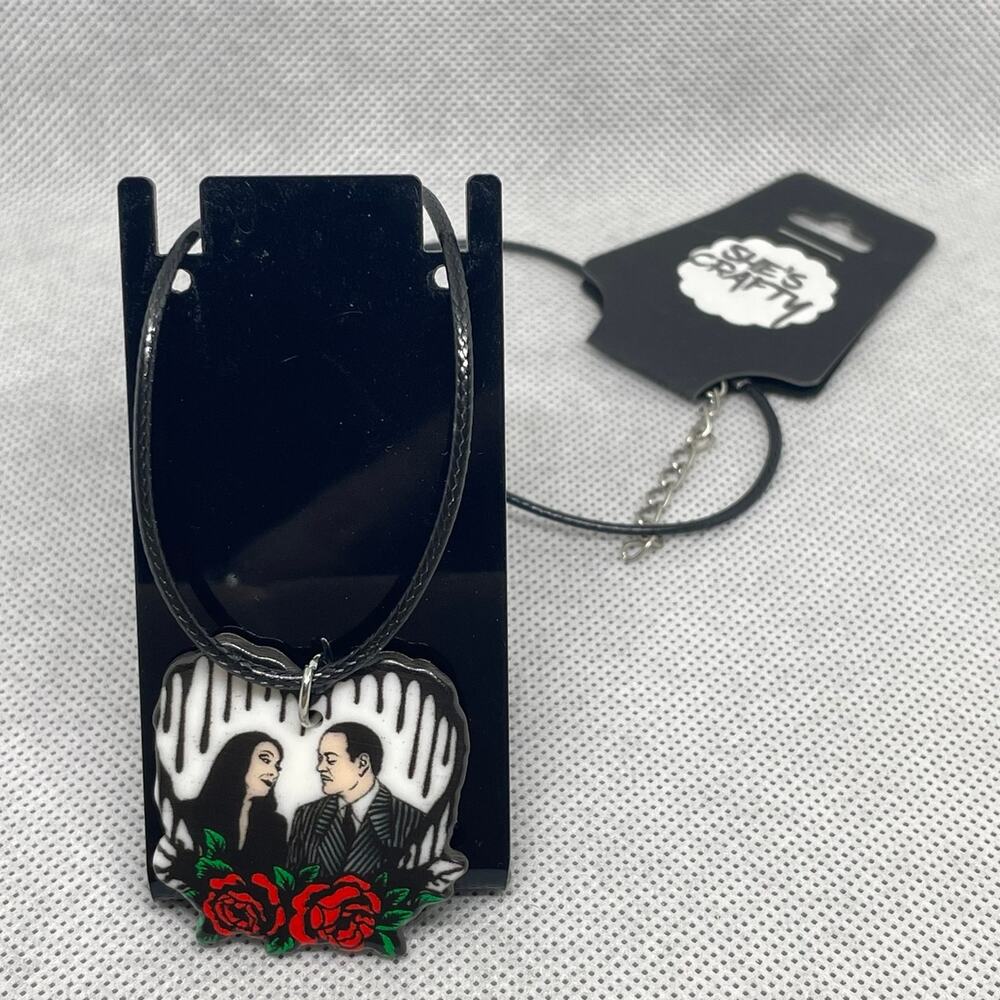 The Addams Family Vinyl Cord Pendant Necklace